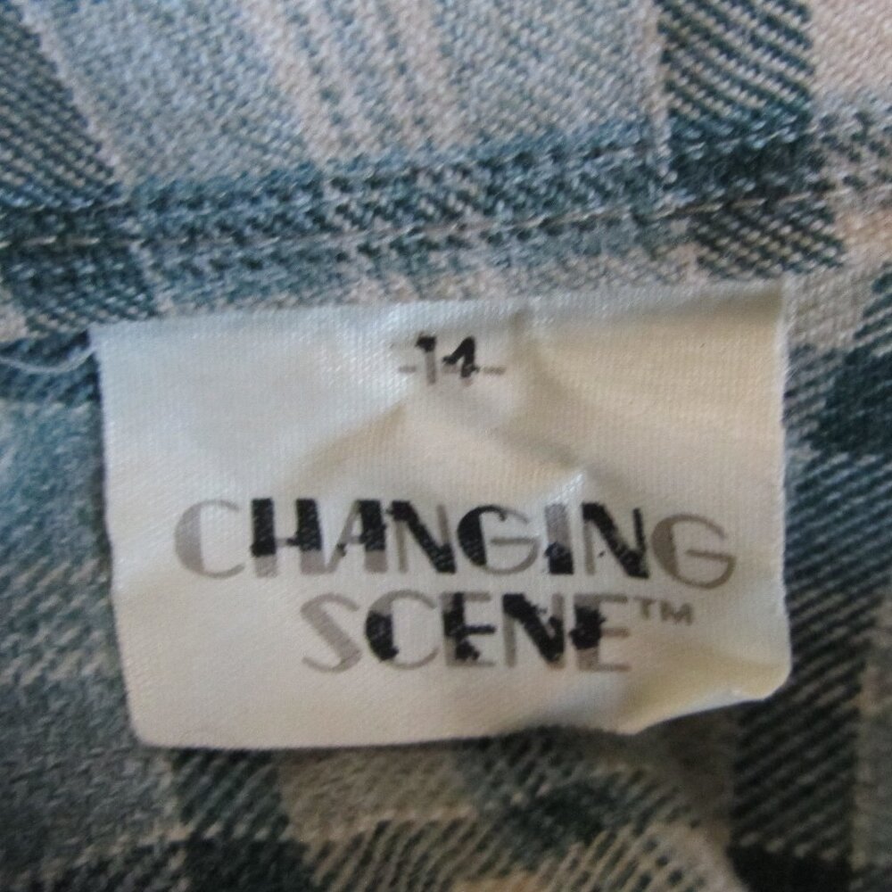 Vintage Japanese Changing Scene Plaid Tartan Pleated Wool Skirt - Picture 6 of 7